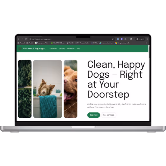 Dog Groomers desktop site